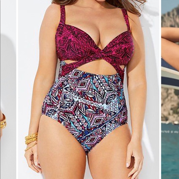 Swimsuits for all cutout swimsuit size 16 nwt - Picture 3 of 3